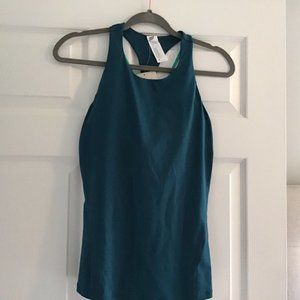 Fabletics teal Workout Tank w/ built-in sports bra